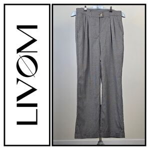 Livøm High-Waisted Wide-Leg Dress Pants (Size 6)